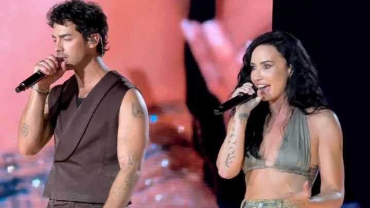 Demi Lovato y Joe Jonas juntos en el escenario rememorando las canciones de "Camp Rock"