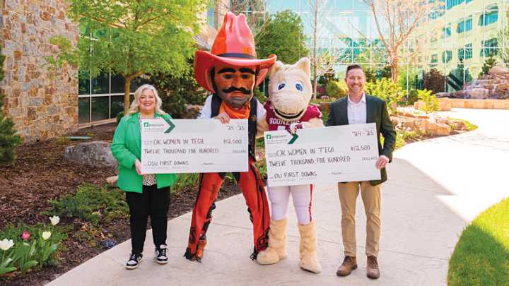 OU, OSU first downs power Paycom’s $25K gift to support women in STEM
