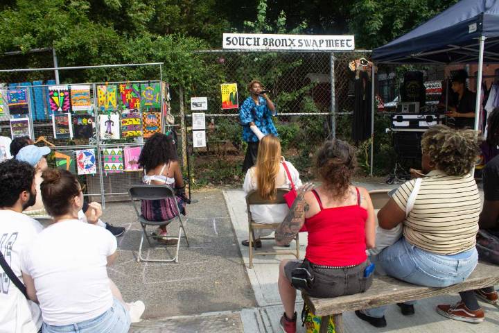 Photos: ‘Spit Fire Against Empire’ open mic event held at South Bronx Swap Meet