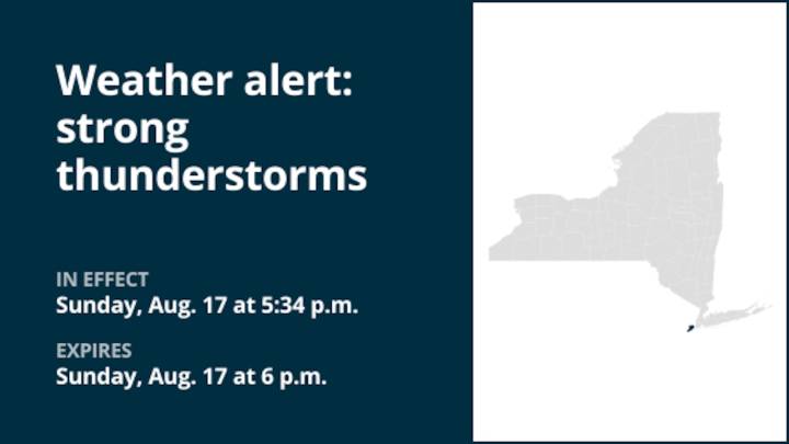 NYC weather: Pea-sized hail expected with thunderstorms to hit Staten Island Sunday – gusts up to 40 mph