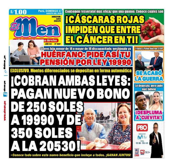 Portada Diario El Men (17/08/2025)