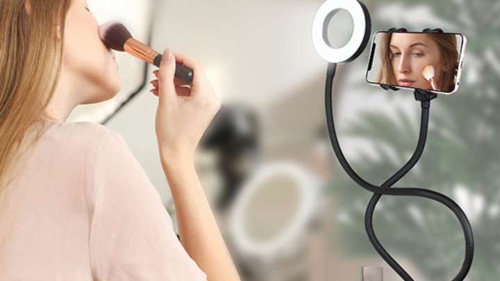 Go viral with this ring light and phone holder on sale for 75% off