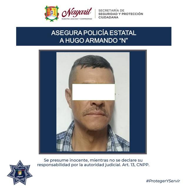 EN EL MUNICIPIO DE SAN BLAS HUGO ARMANDO “N” “N” FUE CAPTURADO