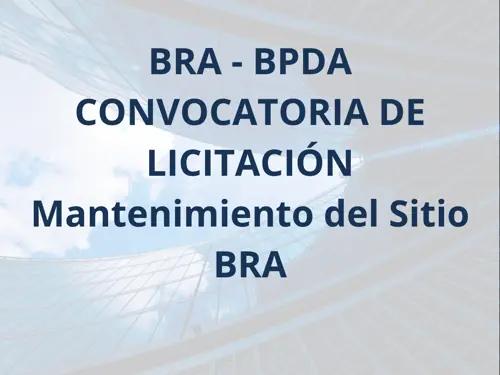 BRA – CONVOCATORIA DE LICITACIÓN