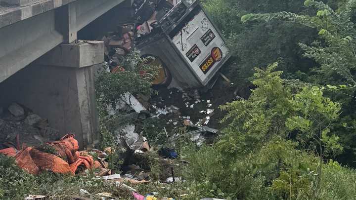 ‘Our whole life is under a bridge’: Family in a jam after moving truck crash near Lincoln