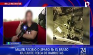 Cercado de Lima: mujer recibió disparo en el brazo durante enfrentamiento entre barristas