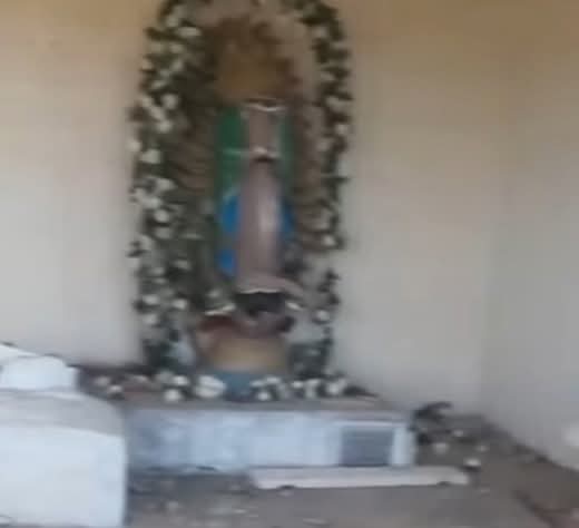Destrozan altar y figuras religiosas en capilla de Cárdenas