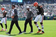 Browns offensive tackle ruled out of Saturday’s game after ankle injury