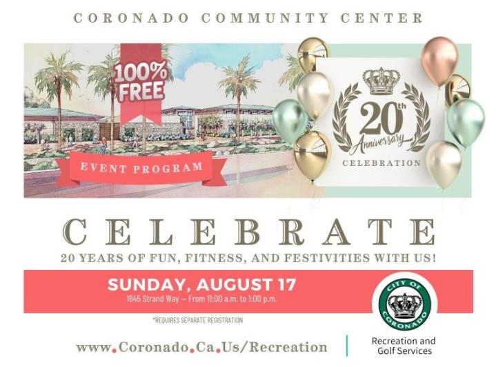 Celebrate 20 Years of Fun at the Coronado Community Center