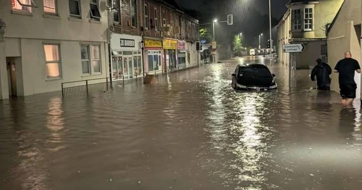 Plymouth floods after heavy rain battered city