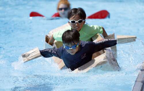 ‘Everyone has fun’: Buffalo Grove pool season ends with cardboard boat regatta