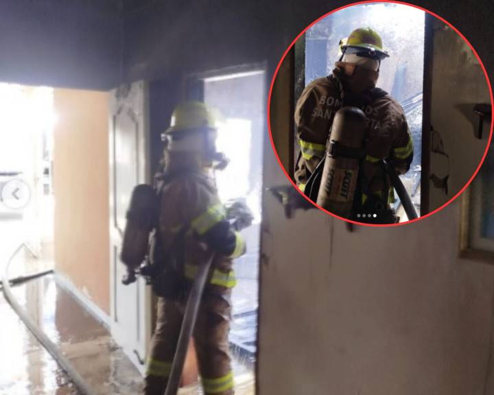 Bomberos de Santa Marta controlaron incendio en vivienda del barrio Primero de Mayo