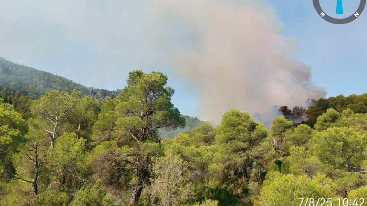 Estabilizado un incendio en el Parrizal de Beceite (Teruel) tras activarse el nivel 1 del plan de emergencias