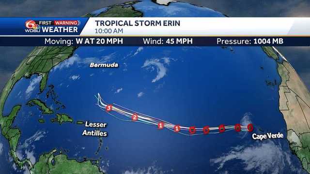 Tracking Tropical Storm Erin: Interactive storm radar, maps, spaghetti models