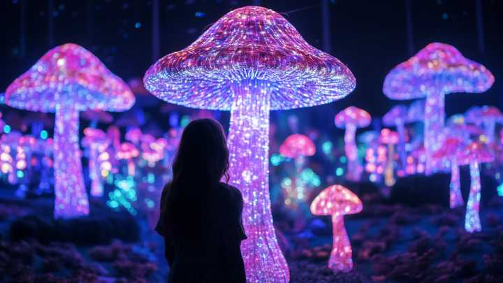 Immersive exhibit brings glowing forests to suburban Chicago mall
