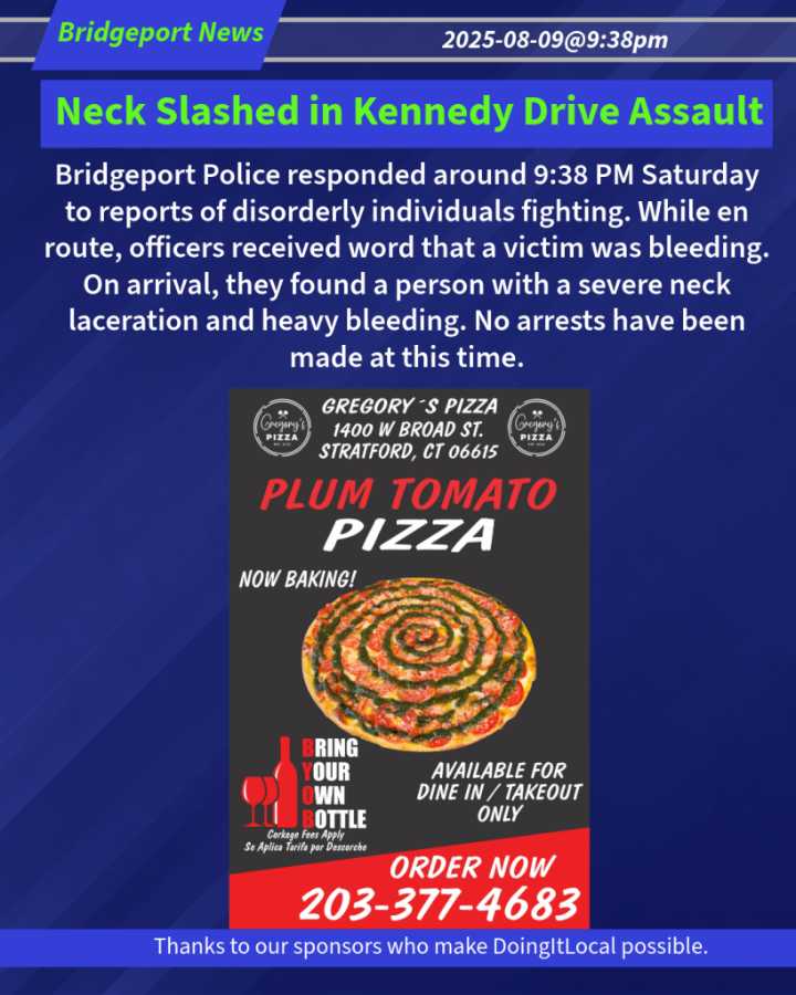 Neck Slashed in Kennedy Drive Assault