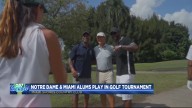 Behind the scenes look at the alumni golf tournament in Miami ahead of matchup