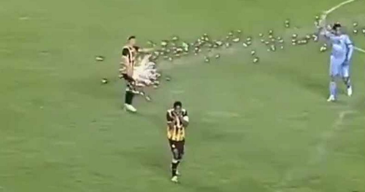 Footballer's testicle terror as firework hits privates with his own 'sorry' fans to blame