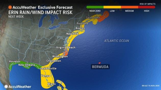 Erin expected to strengthen into Category 4 hurricane with 130