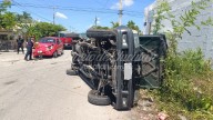 Accidente en la Col. San Pedro Uxmal de Mérida con saldo de tres lesionados