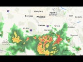 Monsoon storm activity around the Valley and state