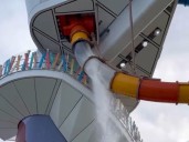 Guest injured after acrylic glass shatters on cruise ship slide