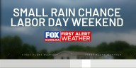 Small rain chances for the holiday weekend