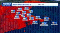 Weather today: lower humidity, temps after storms yesterday