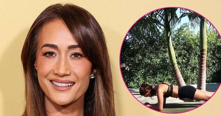 'Happy' Maggie Q Bares Her Abs During Intense Workout: Photos
