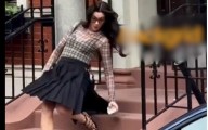 Anne Hathaway protagoniza aparatoso tropiezo en el set de 'El diablo viste a la moda 2'