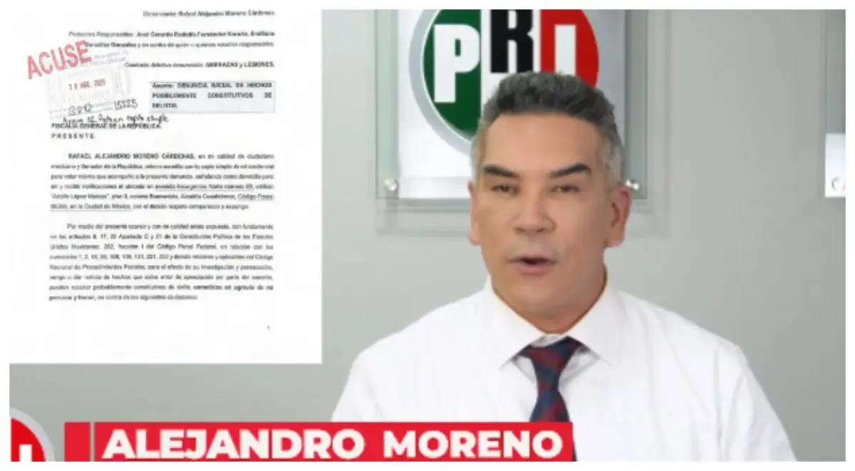 Alito Moreno presenta denuncia penal contra Fernández Noroña y Emiliano González por amenazas y lesiones