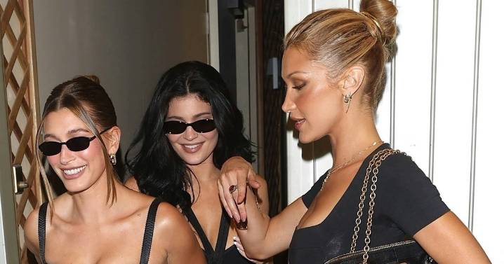 Bella Hadid, Hailey Bieber, & Kylie Jenner Do It Girl Dressing in Slinky Bandage Dresses