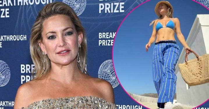 Kate Hudson Shows Off Chiseled Abs in Tiny Blue Bikini on Sunny Getaway: See the Stunning Photos