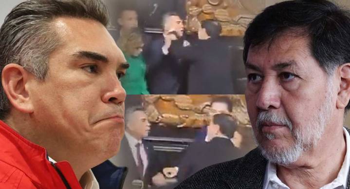 ¡Hay pleito! ‘Alito’ Moreno y Gerardo Fernández Noroña se agarran a empujones en el Senado