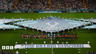 Uefa displays 'stop killing children' banner at Super Cup
