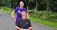 Heartwarming moment Scot completes 'wheelchair marathon' pushing mum with Alzheimer's