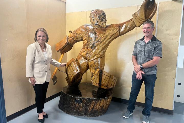 Carey Price chainsaw carving statue unveiled in Williams Lake