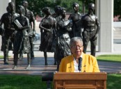 Ongoing tensions vs. rose-colored recollections at the LR Nine Monument