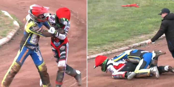 Son amigos, chocaron y se desconocieron: la insólita pelea entre dos pilotos en el motociclismo británico