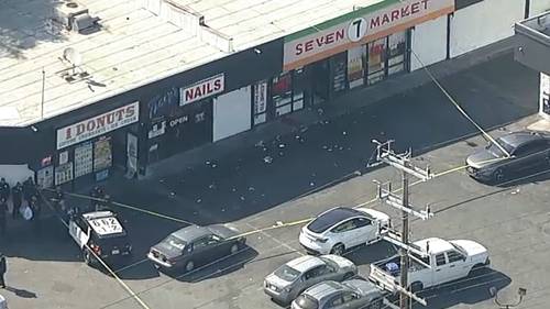 5 people hurt in shooting outside corner store in South Los Angeles, police say