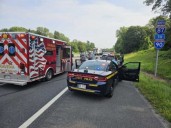 Trooper Hospitalized After Being Struck During Thruway Traffic Stop In Bethlehem: NYSP (PHOTOS)
