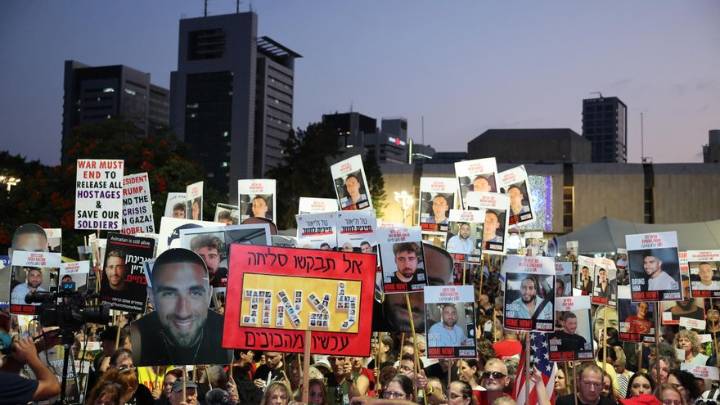 Decenas de miles de israelíes protestan en Tel Aviv contra el plan de Netanyahu en Gaza