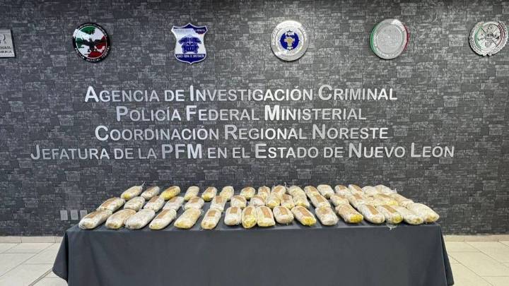 Capturan a hombre con droga escondida en su camioneta en Linares, Nuevo León; tenía 50 kilos de metanfetamina