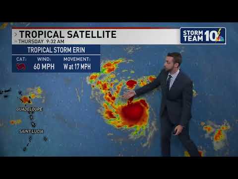 Tropical storm Erin expected to strengthen into hurricane