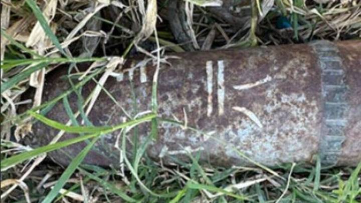 Sorpresivo hallazgo de un proyectil de la Primera Guerra Mundial en Granadero Baigorria
