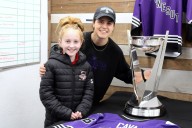 Flag-raising Thursday for Michela Cava