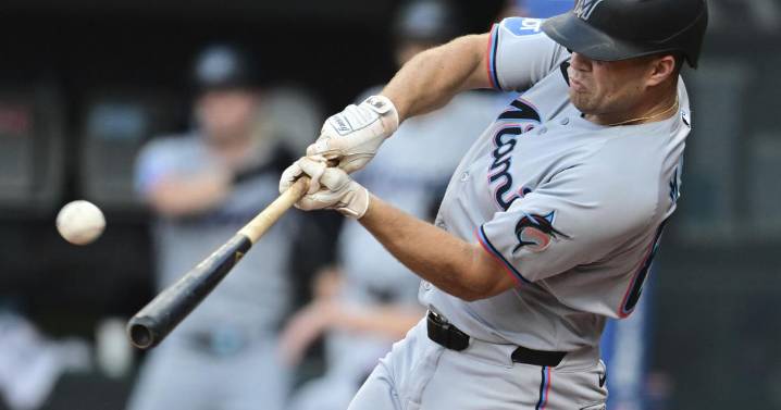 Jakob Marsee making a solid impression in 1st major league action with the Miami Marlins