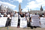 Metropolitan Police arrest more than 200 protesters at London demonstration defying Palestine Action ban