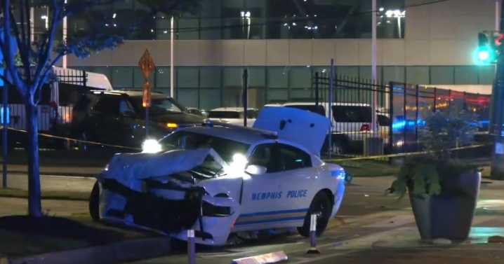 MPD officer hospitalized after crash in the Medical District, police say