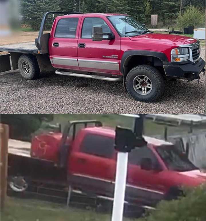Shellbrook RCMP searching for red truck that was stolen with unsecured firearm inside